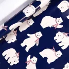 Новорічний Папір Пакувальний Білі Ведмеді 100x70см Різдво