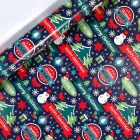 Новорічний Папір Пакувальний Різдвяні Побажання 100x70см Різдво