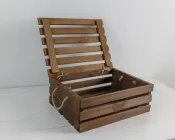 Ящик дерев’яний декоративний з кришкою XRMASTER Лофт коричневий Максі