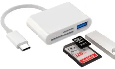 Картридер/Перехідник для Type-C на USB та SD/TF Card Reader адаптер для USB-C на флешку та SD TF