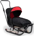 Зимові дитячі санки з козирком COMPLEX Pik Line червоного кольору