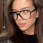 Сонцезахисні окуляри No Brand авіатор Casual іміджеві прозорі з чорним