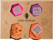 Медовий набір Медик Ведмедик 4 x 50 г (0.2 кг) (4820195680513)
