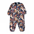 Теплий новорічний чоловічок для дітей на кнопках Deer зріст 62 см (1 - 3 місяці) Malena Синій з принтом