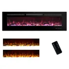 Електрокамін з обігрівом Royal Galaxy 60 RS зі звуком, розсипними дровами, кристалами, кольорами полумʼя та підсвітки наповнення, розмір 1524x450x145 (EF60RS)