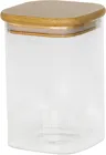 Банка для зберігання Shelley Glass скляна квадратна з бамбуковою кришкою 750 мл (BS0913)