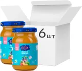 Упаковка дитячого пюре Elfik Magic з яблук та персиків без цукру 170 г х 6 шт (4820134723554)