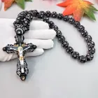 Чотки перекидні з хрестом у машину Чорний