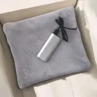 Килимок - грілка плюшевий сірий з підігрівом USB від Power Bank нагрів до 45С / теплий коврик