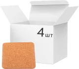 Набір пробкових квадратних підставок-костерів для чашок Jellyn 10x10 см 4 шт (C103500-4)