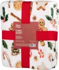 Плед Ardesto Flannel Імбирні пряники Білий 160х200 см (ART0118PB)