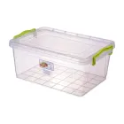 Контейнер 9,5л із затискачами для зберігання продуктів "Lux" №07 Ал-Пластик прозорий SE-AlPlast-box-07