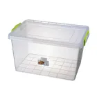 Контейнер 23л із затискачами для зберігання продуктів"Lux" - № 09 Ал-Пластик прозорий SE-AlPlast-box-09