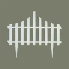 Набір паркану для газону на 4 секції "Парканчик" Алеана білий флок SE-aleana- pk1-01