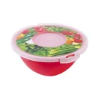 Миска з кришкою з декором 2,0л 219*100 мм «Луїза» Полімербит 17 ЛТД пластикова SE-polimerbit-eum-01