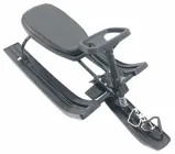 Дитячий снігокат санки MUSTANG з м'яким сидінням Чорний