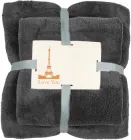 Набір 2 мікрофіброві рушники Love You 70х140 см + 35х75 см Темно-сірі (ly60136)