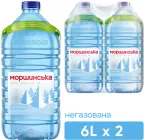 Упаковка мінеральної води Моршинська природної столової негазованої 6 л x 2 пляшки (4820017000277)