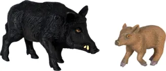 Набір фігурок Kids Team Сафарі Дикий кабан чорний та дитинча (Q9899-A33_1)