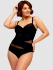 Жіночий злитий купальник Sisianna 253904-2 чорний 56