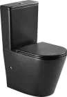 Унітаз-компакт IMPRESE Vltava Twist з бачком і сидінням Soft Close дюропласт чорний