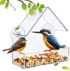 Прозора годівниця для птахів на вікно Хатка