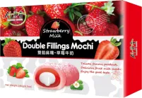 Рисовий десерт Bamboo House Double Fillings Mochi з молочно-полуничною начинкою 180 г (4710623830682)