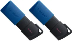 Флеш пам'ять USB Kingston DataTraveler Exodia M 2x64GB USB 3.2 Gen1 2 шт Black/Blue (DTXM/64GB-2P)