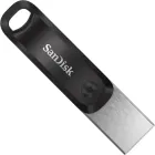 Флеш пам'ять USB SanDisk iXpand Go 64GB USB 3.0 + Lightning Black/Silver (SDIX60N-064G-GN6NN)