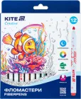 Фломастери Kite Creative Superwashable 12 кольорів (K-1152)