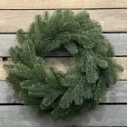 Вінок новорічний різдвяний Lux з литої хвої зелений, Ø 40 см