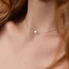 Кольє Сердечко в білому золоті кол01771 Онікс 39