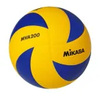М'яч волейбольний Mikasa MVA 200 FIVB склеєний PVC мікрофібра жовтий із синім