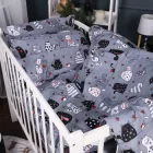 Комплект постільної білизни у ліжечко дитячий Mirson 110x140 см Kids Time 17-0671 With Love Cats Бязь (2200010178968)