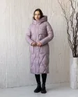 Пальто жіноче довге з капюшоном 48 розмір пудра
