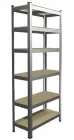 Стелаж металевий прямокутний 220x90x40 см 6 полиць Сірий (GWI0636-7)