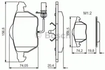 Дискові гальмівні колодки Bosch (0 986 495 241)