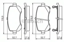 Дискові гальмівні колодки Bosch (0 986 494 496)