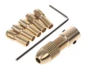 Цанговий патрон №3 + 5 цанг 0,5-3,2мм на вал 3,17мм для міні електро дриль дремель Dremel