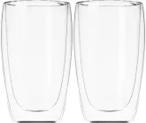 Набір чашок із подвійними стінками Ardesto Боросилікатне скло Прозорий 450 мл х 2 шт (AR2645BGR)