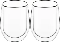 Набір чашок із подвійними стінками Ardesto Боросилікатне скло Прозорий 250 мл х 2 шт (AR2625BR)