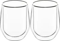 Набір чашок із подвійними стінками Ardesto Боросилікатне скло Прозорий 320 мл х 2 шт (AR2637BR)