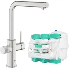 Змішувач кухонний GROHE Blue Pure Minta 30601DC0 з фільтром зворотного осмосу ECOSOFT P'ure AquaCalcium Mint (MO67530601DC)