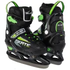 Ковзани розсувні дитячі хокейні Zelart Z-5861 розмір S (33-36) колір чорний-салатовий