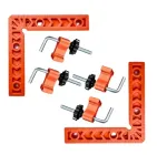 Набір монтажних кутиків 100*100 мм з фіксаторами, (2кутики+4 струбцини)