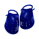 Лопатки для плавання SNS розмір M сині ергономічні для покращення техніки гребка з силіконовими кріпленнями 18.5 см