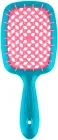 Щітка для волосся Janeke Superbrush Small бірюзова з рожевим, для сухого та вологого розчісування