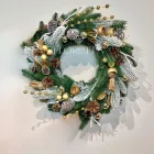 Новорічний віночок на двері «Золотий» 40*40 см