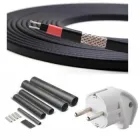 Комплект нагрівального кабелю 2 м Schwarz 16 Вт/м саморегулюючий для захисту покрівлі труб водостоку