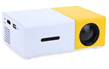 Портативний мультимедійний проектор Led Projector YG300 з динаміком Білий/Жовтий (JDT-0845510)